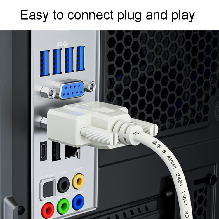 JINGHUA B110 Male To Female DB Cable RS232 Serial COM Cord Printer Device Connection Line, Size: 3m(Beige)