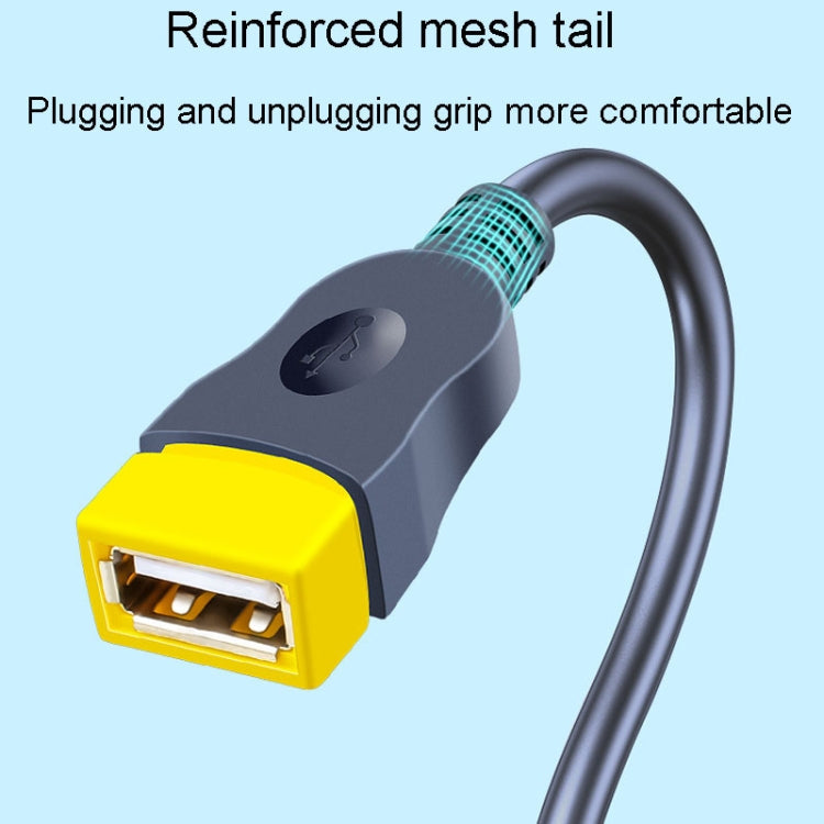 JINGHUA U111 USB 2.0 Data Extension Cable Computer Audio/Video Adapter Cord, Size: 10m(Gray)