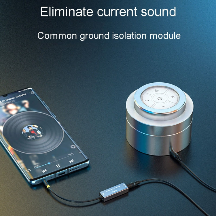 JINGHUA Z100 3.5mm Audio Isolator Car AUX Noise Reduction And Anti-Interference Sound Filtering(Black Gray)