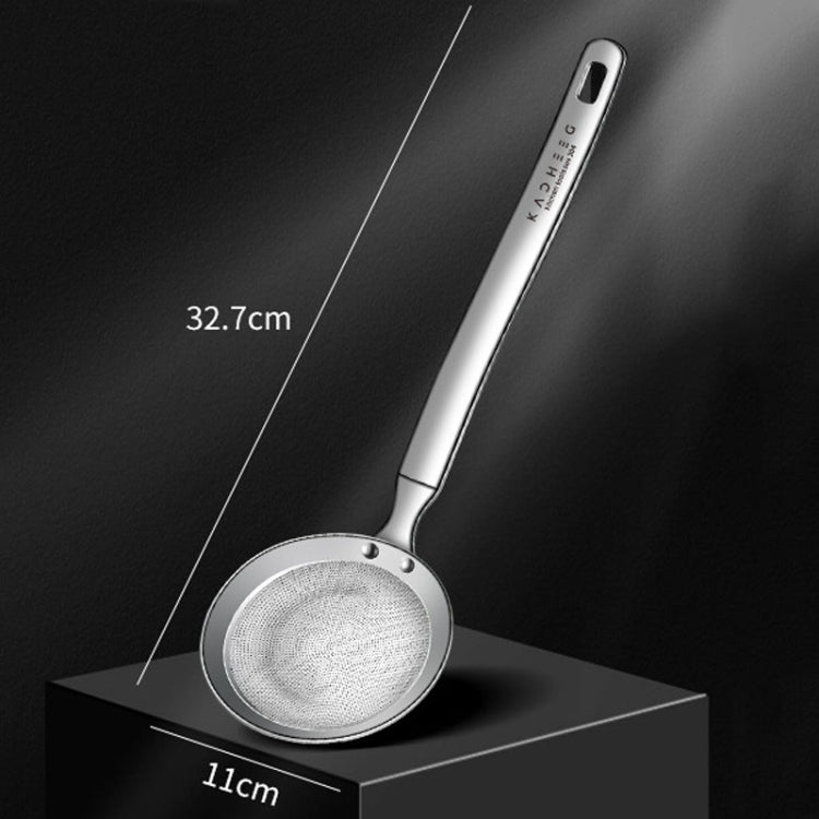 Kacheeg 304 Stainless Steel Soymilk Spoon Kitchen Oil Filter Ladle, Size: 11 x 32.7cm