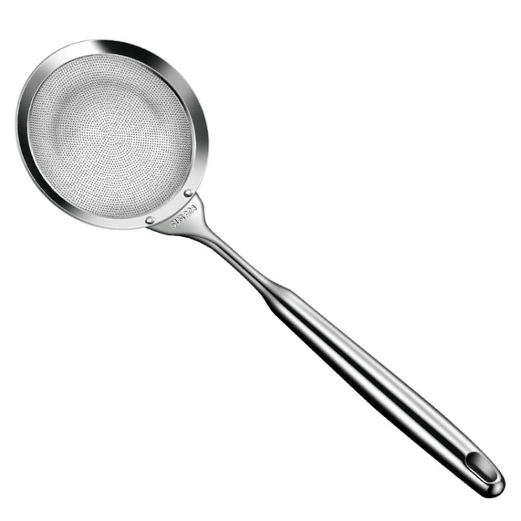 Kacheeg 304 Stainless Steel Soymilk Spoon Kitchen Oil Filter Ladle, Size: 8 x 25cm