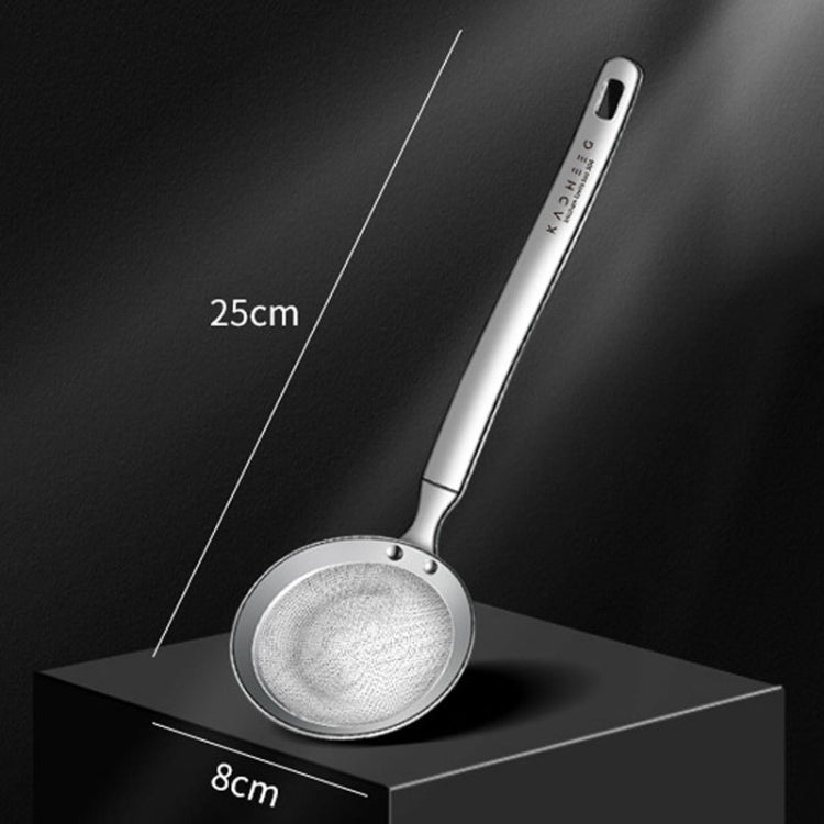 Kacheeg 304 Stainless Steel Soymilk Spoon Kitchen Oil Filter Ladle, Size: 8 x 25cm
