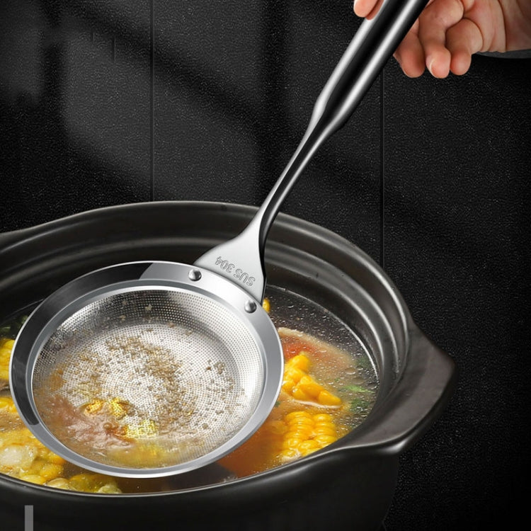 Kacheeg 304 Stainless Steel Soymilk Spoon Kitchen Oil Filter Ladle, Size: 15 x 38.3cm