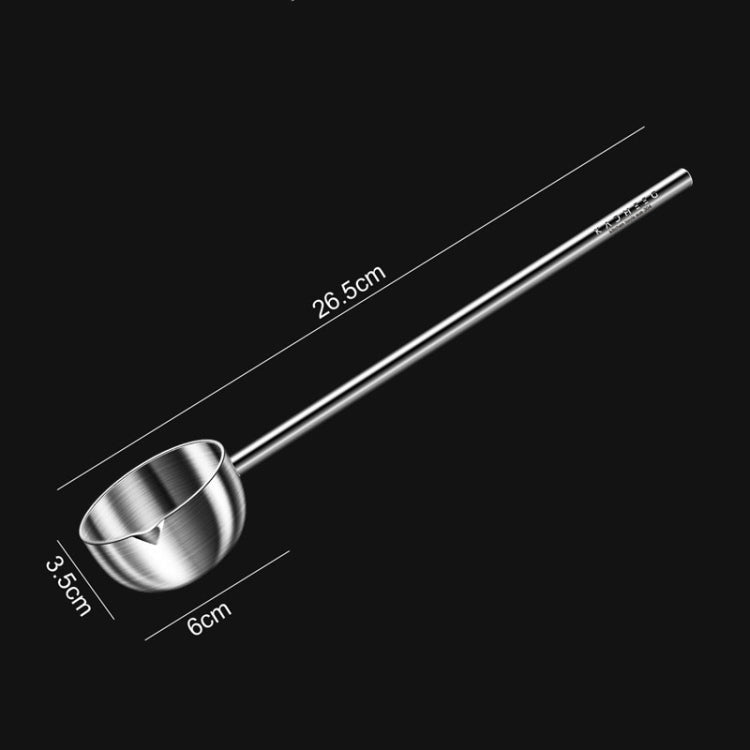 Kacheeg Stainless Steel Hot Oil Skillet Kitchen Small Oil Pouring Spoon, Style: Froested