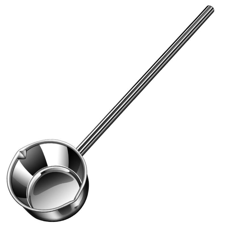 Kacheeg Stainless Steel Hot Oil Skillet Kitchen Small Oil Pouring Spoon, Style: 304 Single Layer Steel