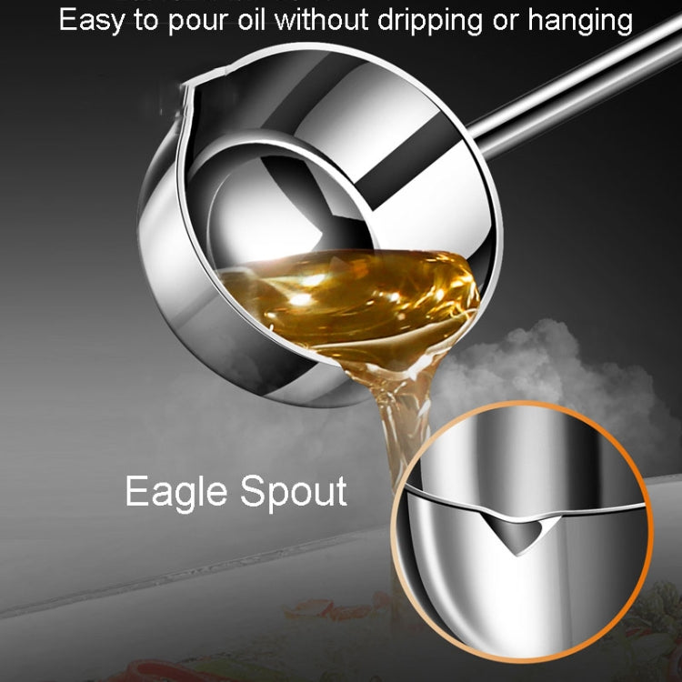 Kacheeg Stainless Steel Hot Oil Skillet Kitchen Small Oil Pouring Spoon, Style: Froested
