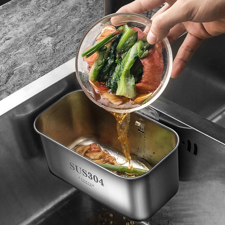Kacheeg Food Residue Filtering And Drainage Rack For Tanks Sink Storage Trash Shelf, Style: Extended Black