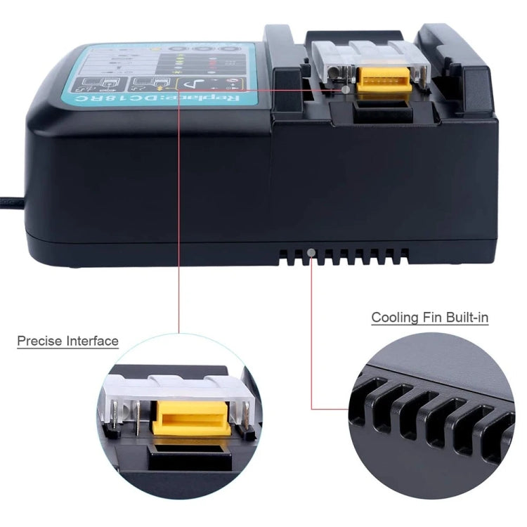 LUOMASHI For Makita 18V Lithium Battery Charger, Model: EU Plug
