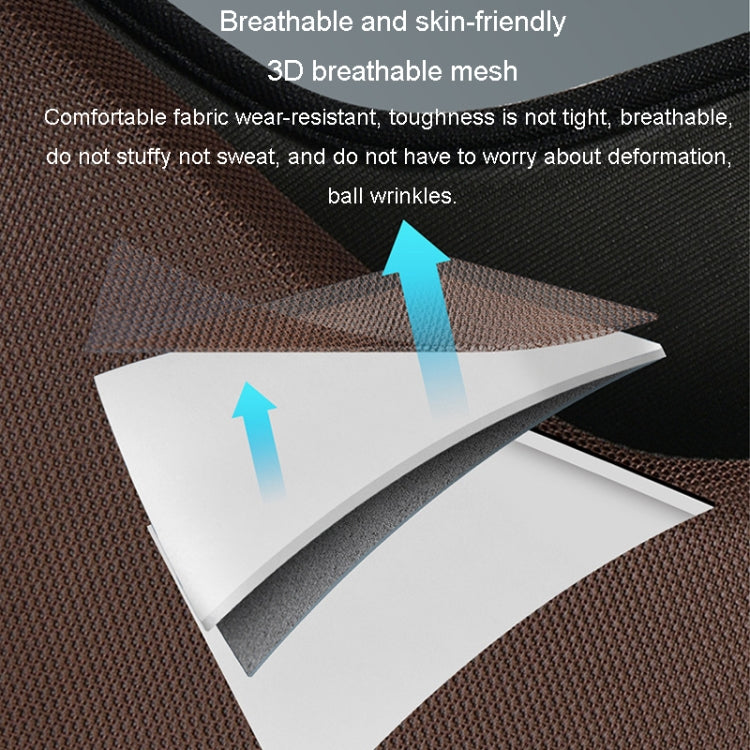 LINXICP 3 In 1 Car Seat Lumbar Cushion Summer Special Memory Foam Breathable Car Back Pad(Coffee)