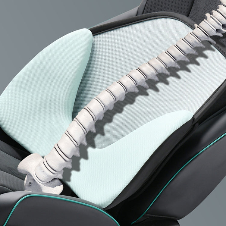 LINXICP 3 In 1 Car Seat Lumbar Cushion Summer Special Memory Foam Breathable Car Back Pad(Coffee)