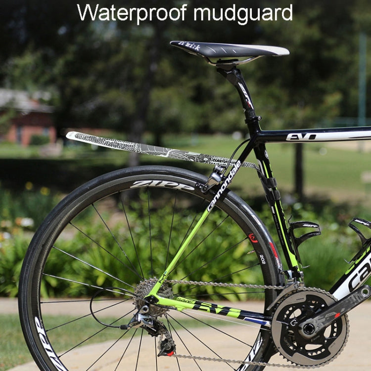 ENLEE E-641316 6pcs /Set Bicycle Extended Front And Rear Mudguards Road Bike Quick Detachable Fenders, Style: Anime Model