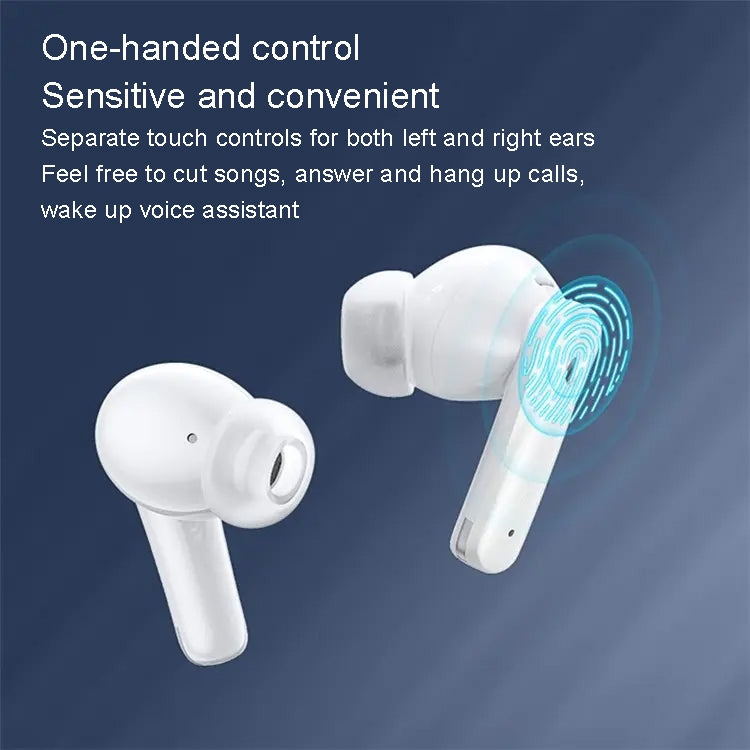 REMAX CozyPods W21N Dual Noise Reduction Bluetooth Earphone Music Call Wireless Earphone(White)