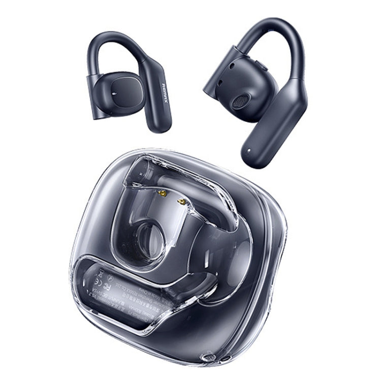 REMAX OpenBuds P5 Colorful Crystal Hanging Ear Air Conduction Bluetooth Earphone OWS Sports Music Wireless Earphone(Navy)