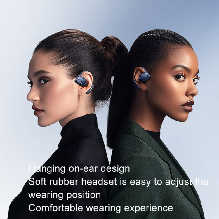 REMAX OpenBuds P5 Colorful Crystal Hanging Ear Air Conduction Bluetooth Earphone OWS Sports Music Wireless Earphone(White)