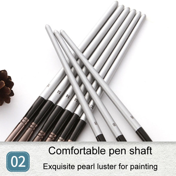 ZHU TING 24pcs /Set Nylon Bristle Paintbrush Set Painting Watercolor Brushes With Cloth Bag(White Rod)