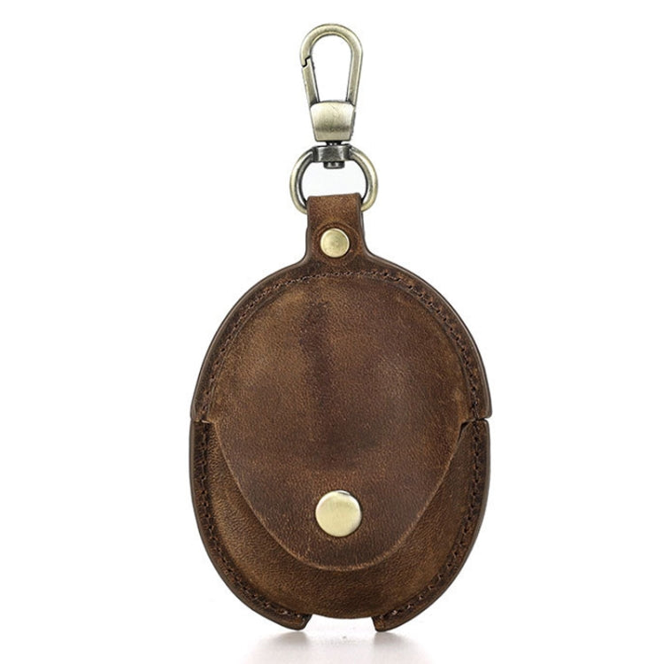 For Huawei FreeBuds 5 CONTACTS FAMILY CF1170 Cowhide Anti-Fall Bluetooth Earphone Protective Case(Coffee)