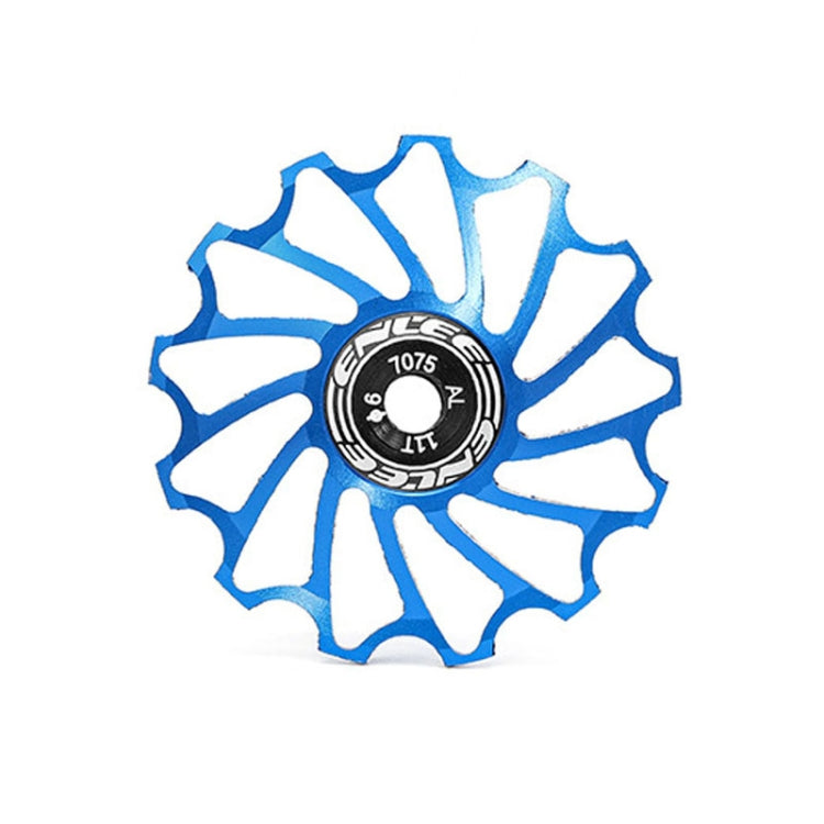ENLEE Mountain Bicycle Rear Derailleur Guide Wheel Ceramic Bearing Tension Pulley, Size: 11T(Blue)