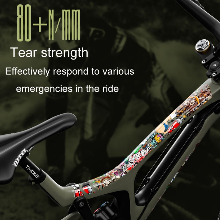 ENLEE E14611 10pcs /Set Bicycle TPU Invisible Film Road Bike Body Jersey Color Changing Membrane, Model: Doughnut