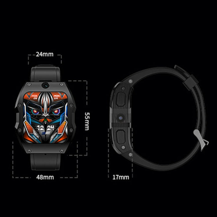 LOKMAT Appllp 3 Max 2.02-Inch Plug Card 4G Call Waterproof Sport Smart Watch With SOS(Claret)