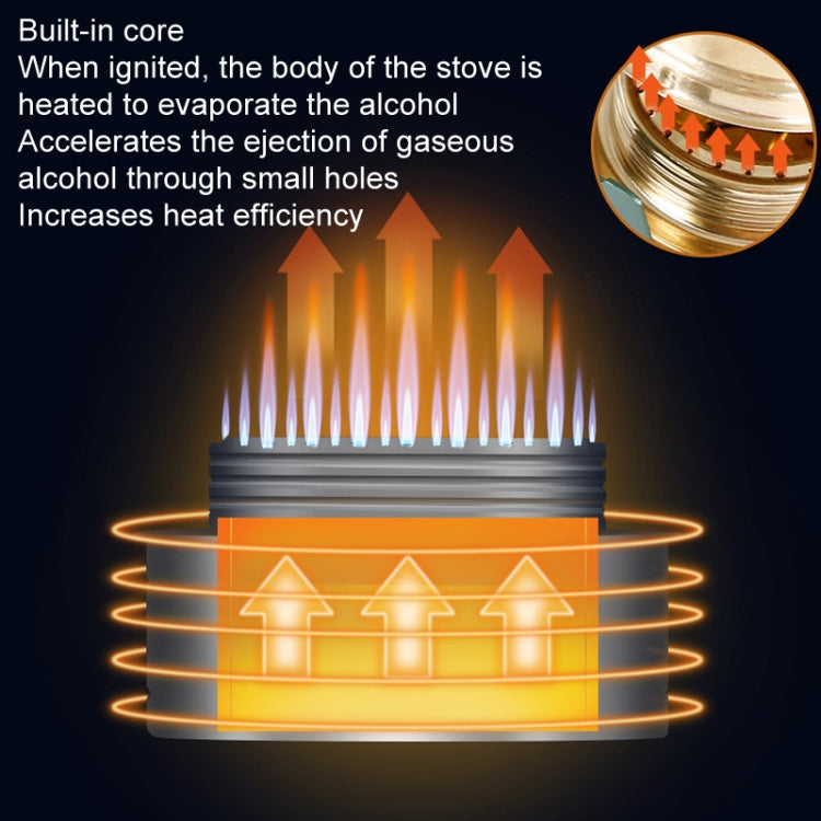 CSTUR Y2218 Outdoor Ultralight Aluminum Stove Camping Fishing Portable Liquid Alcohol Stoves(Bronze)