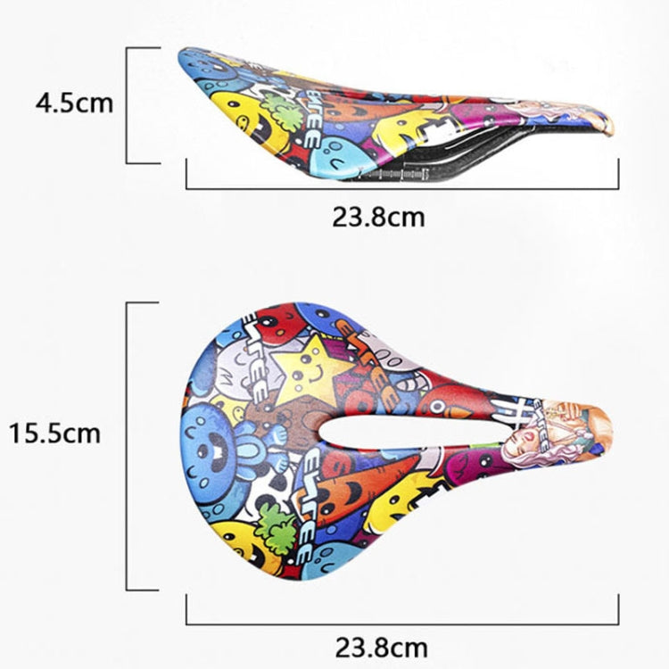 ENLEE E-ZD412 Bicycle Carbon Fiber Cushion Outdoor Riding Mountain Bike Saddle, Style: Explosion