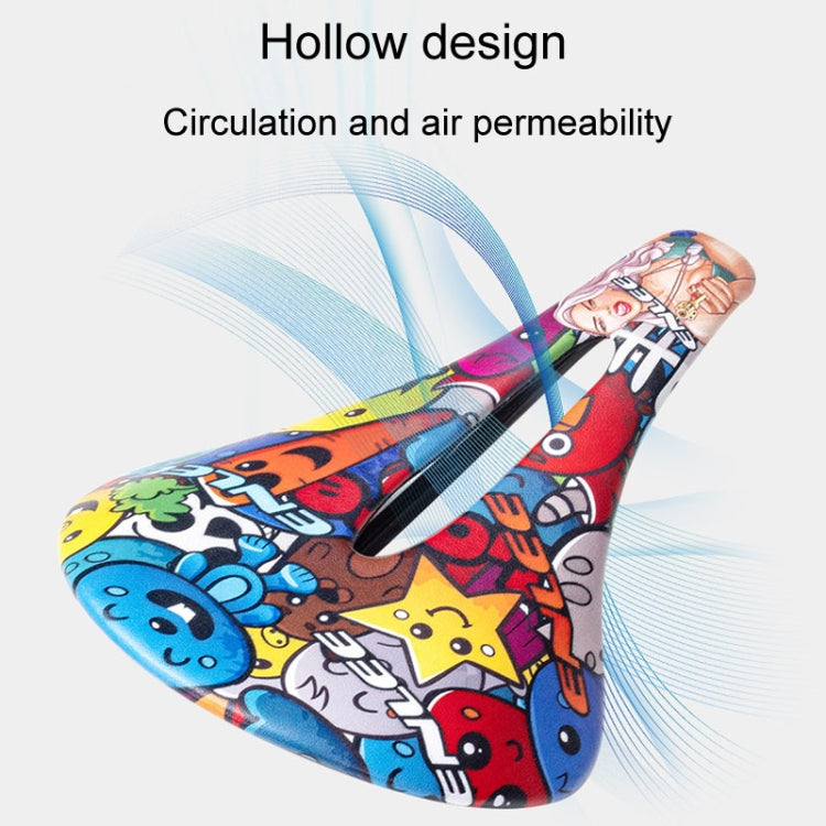 ENLEE E-ZD412 Bicycle Carbon Fiber Cushion Outdoor Riding Mountain Bike Saddle, Style: Explosion
