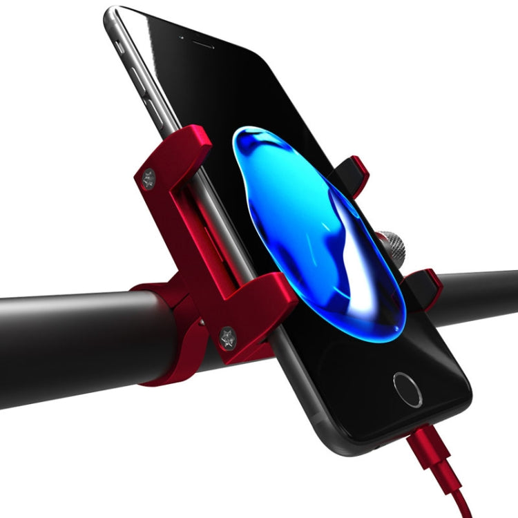 ENLEE Aluminum Alloy Phone Holder Bicycle Riding Fixed Navigation Mount(Titanium)