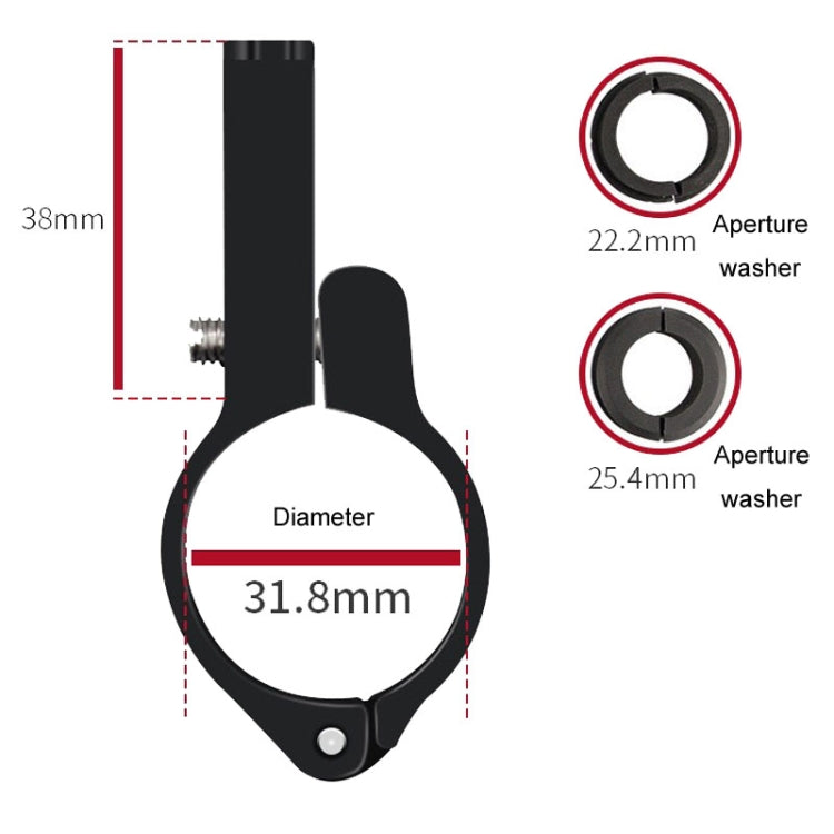 ENLEE Aluminum Alloy Phone Holder Bicycle Riding Fixed Navigation Mount(Red)