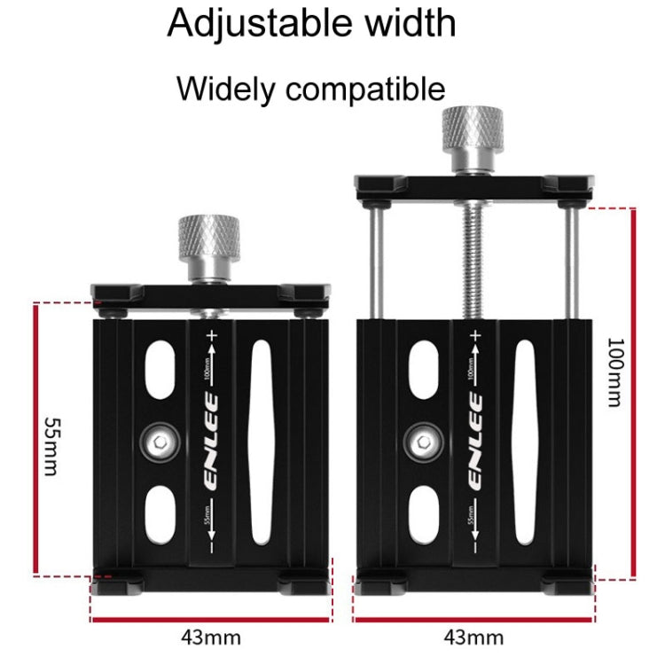 ENLEE Aluminum Alloy Phone Holder Bicycle Riding Fixed Navigation Mount(Black)