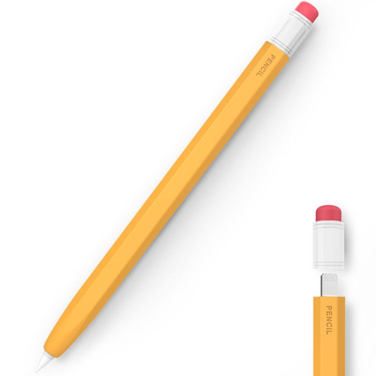 For Apple Pencil 1 AhaStyle PT180-1 Retro Stylus Protective Case Drop Proof Capacitive Pen Cover(Yellow)