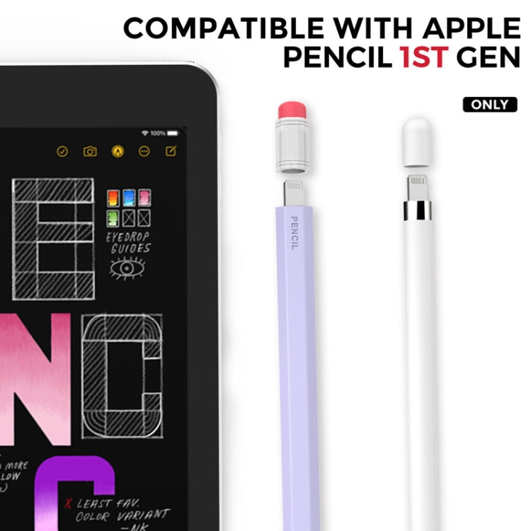 For Apple Pencil 1 AhaStyle PT180-1 Retro Stylus Protective Case Drop Proof Capacitive Pen Cover(Yellow)