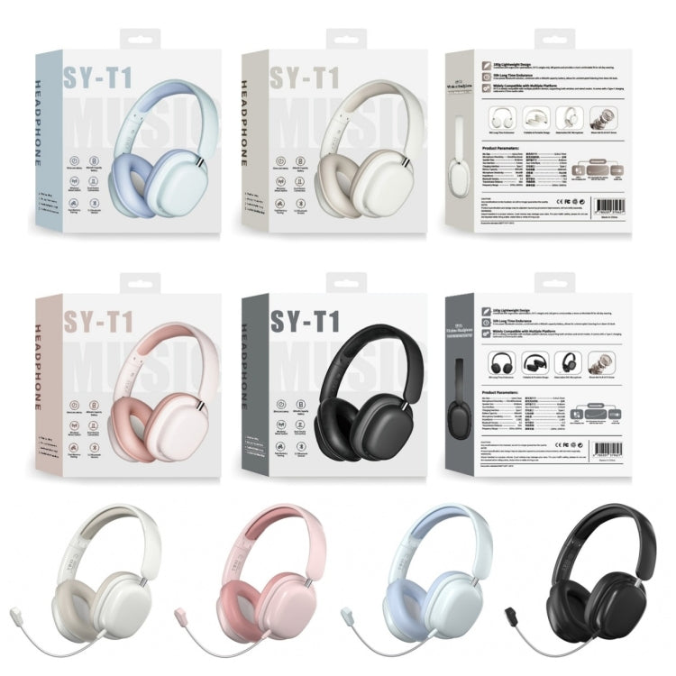 SOYTO SY-T1 Wireless Headset Bluetooth Gaming Headset With Plug Play Microphone(White)