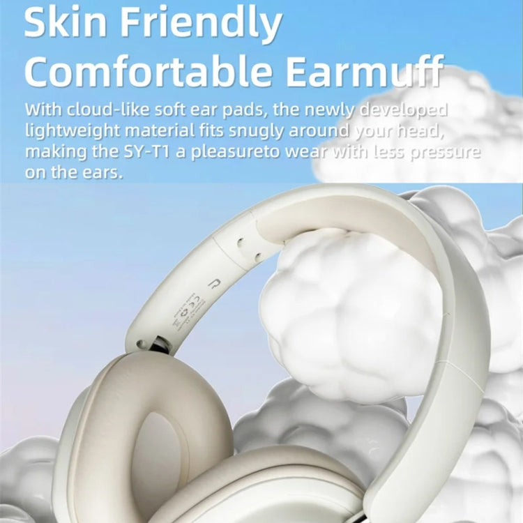 SOYTO SY-T1 Wireless Headset Bluetooth Gaming Headset With Plug Play Microphone(White)