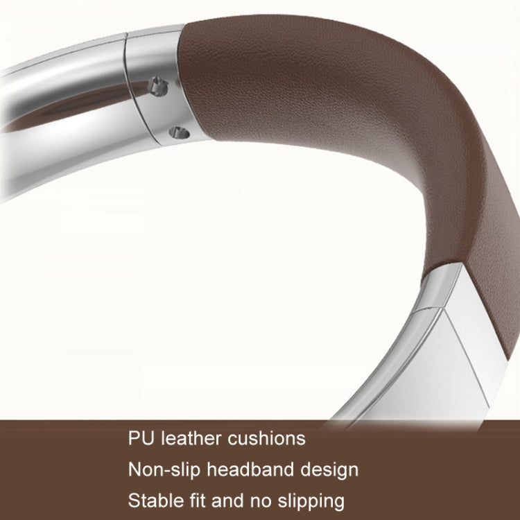 SOYTO VJE901 Retro Bluetooth Headset Metal Headband Wireless Sports Headset(Silver Brown)
