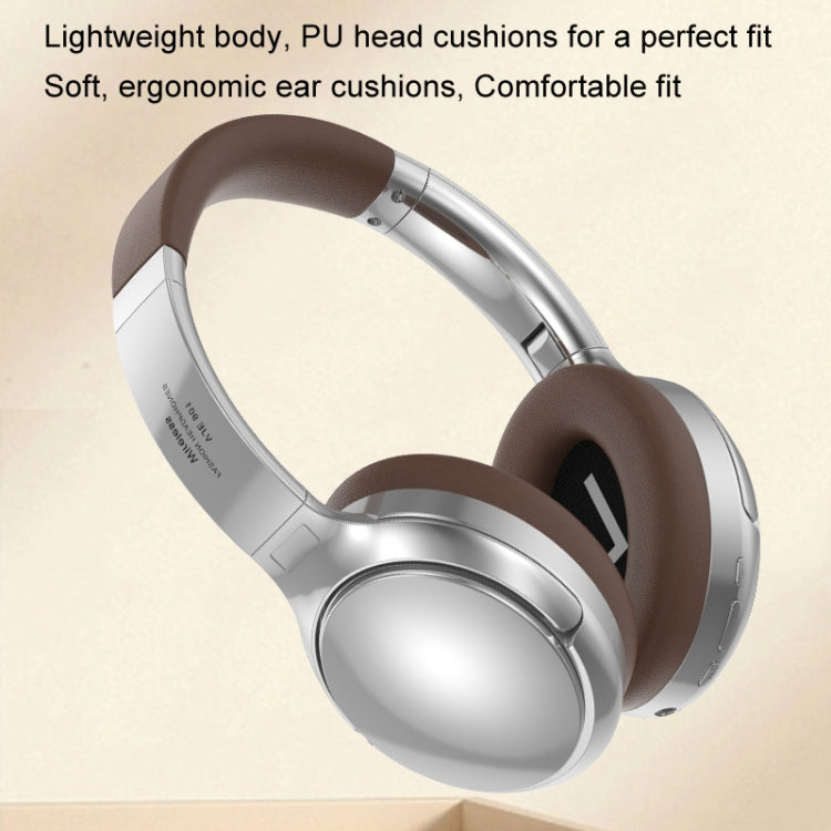 SOYTO VJE901 Retro Bluetooth Headset Metal Headband Wireless Sports Headset(Silver Brown)