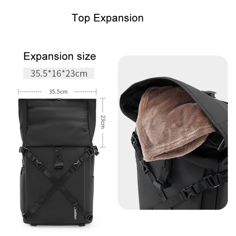 Cwatcun D113 Shoulder Leisure Camera Bag Waterproof High Capacity Outdoor Travel Photography Bag, Color: Large Black