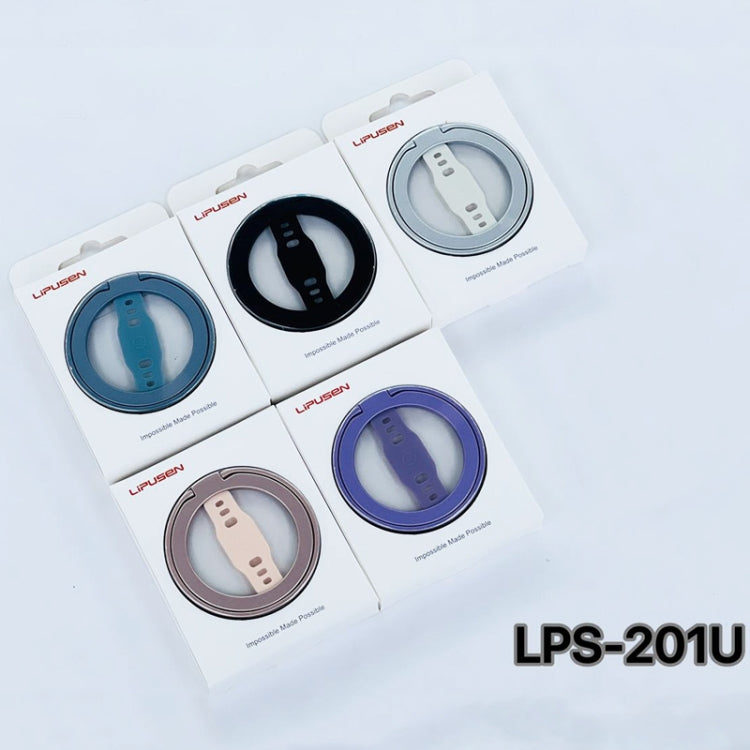 LiPUSEN LPS-201U Silicone Hand Clip Magsafe Cell Phone Holder With Magnetic Wireless Charger(Silver)