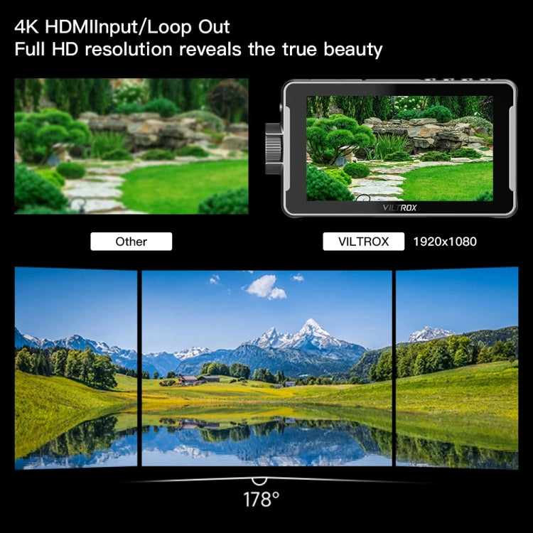 VILTROX DC550 Button Model 5.5 Inch Camera Studio Monitors 4K HDMI 3D LUT Director Monitor
