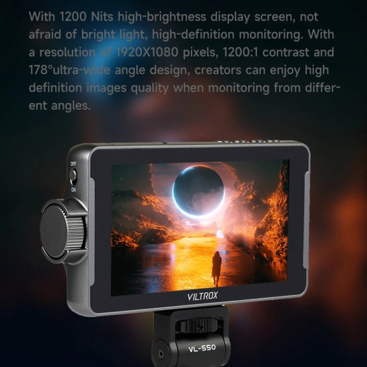 VILTROX DC550 Pro 5.5 Inch Camera Studio Monitors 4K HDMI 3D LUT Director Monitor