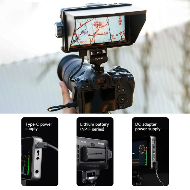 VILTROX DC550 Button Model 5.5 Inch Camera Studio Monitors 4K HDMI 3D LUT Director Monitor