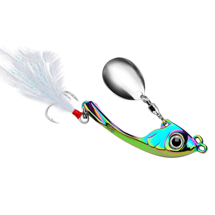 PROBEROS DW570 Fishing Lures Spinning Sequins Long Casting Tremor Swimming VIB Micro Tremor Zinc Alloy Bait(Colorful) Weight: 9g