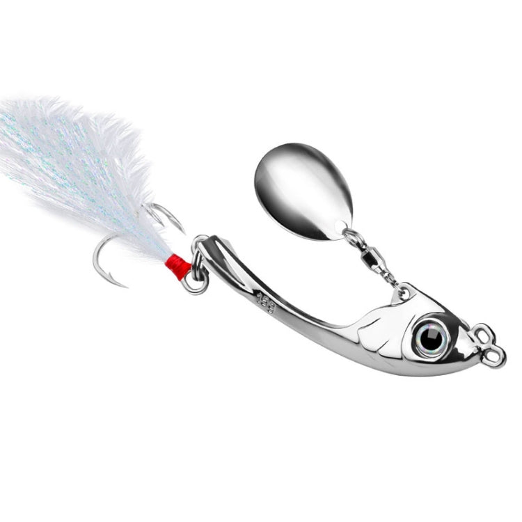 PROBEROS DW570 Fishing Lures Spinning Sequins Long Casting Tremor Swimming VIB Micro Tremor Zinc Alloy Bait(Silver) Weight: 13g