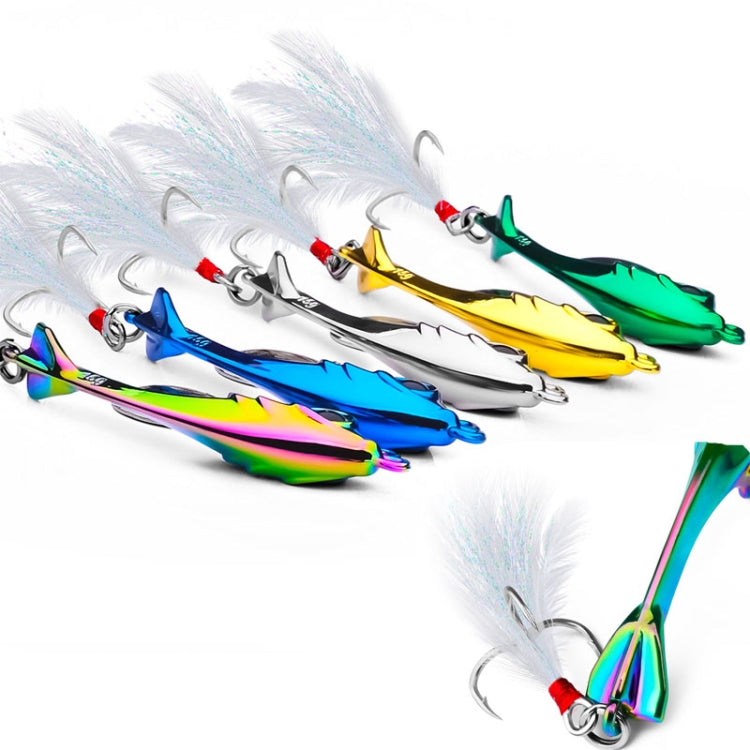 PROBEROS DW570 Fishing Lures Spinning Sequins Long Casting Tremor Swimming VIB Micro Tremor Zinc Alloy Bait(Golden) Weight: 9g