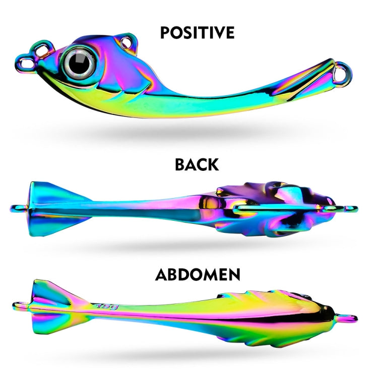 PROBEROS DW570 Fishing Lures Spinning Sequins Long Casting Tremor Swimming VIB Micro Tremor Zinc Alloy Bait(Silver)Weight: 19g