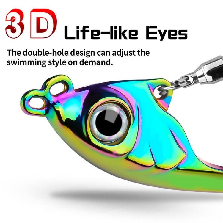 PROBEROS DW570 Fishing Lures Spinning Sequins Long Casting Tremor Swimming VIB Micro Tremor Zinc Alloy Bait(Golden) Weight: 9g