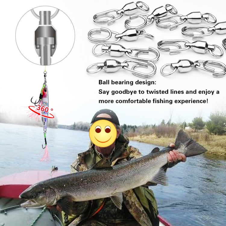 5pcs /Pack PROBEROS DAC006 Lure Baits 8-Type Rings Connector High-Speed Bearing Swivel Oval Pin Fishing Gear Accessories, Length: 25mm