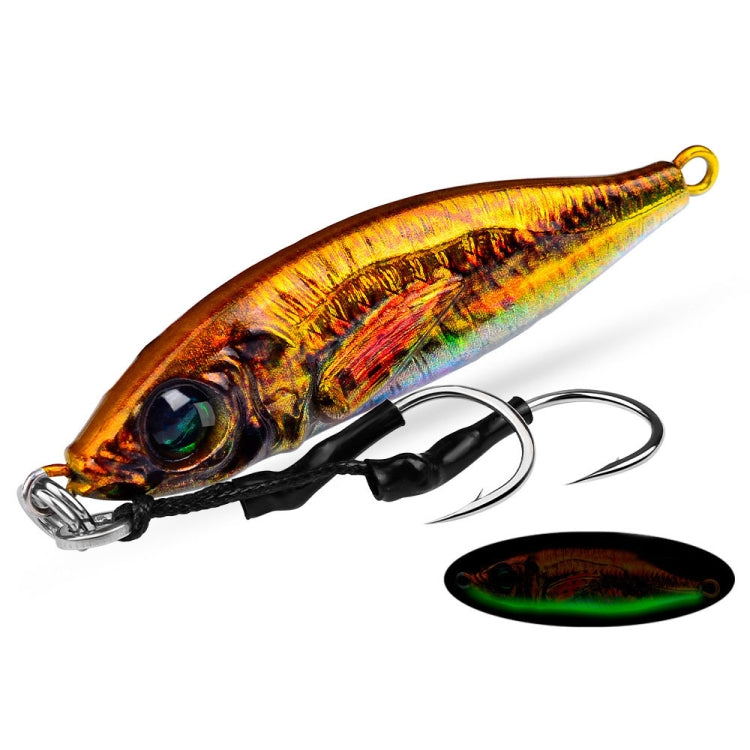 PROBEROS  LF136 Fishing Lure 3D Spray Painted Imitation Bait Long Casting Freshwater Fishing Warbler Bass Leader Lure, Size: 60g(Color E)