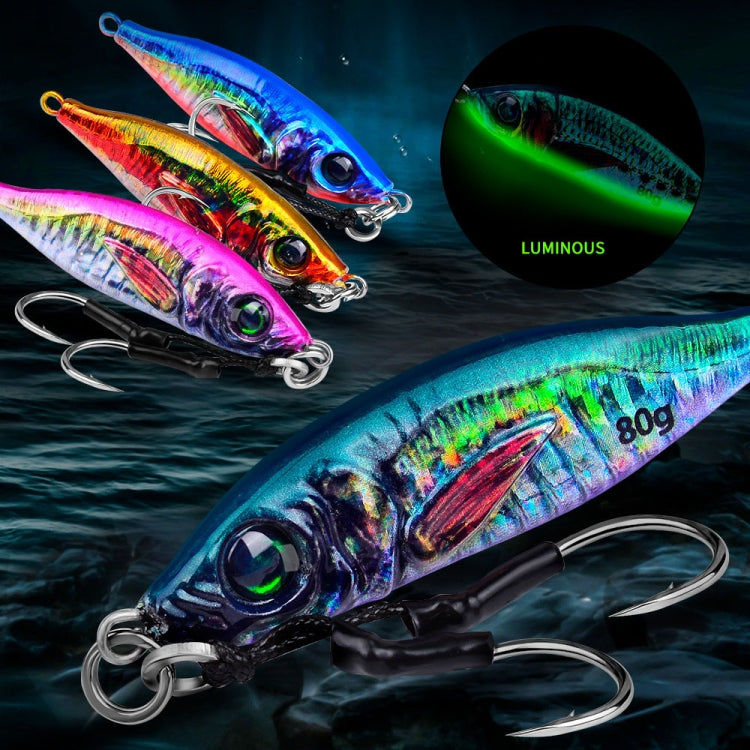 PROBEROS  LF136 Fishing Lure 3D Spray Painted Imitation Bait Long Casting Freshwater Fishing Warbler Bass Leader Lure, Size: 40g(Color A)