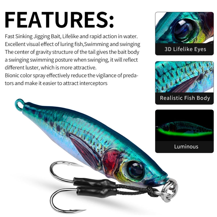 PROBEROS  LF136 Fishing Lure 3D Spray Painted Imitation Bait Long Casting Freshwater Fishing Warbler Bass Leader Lure, Size: 60g(Color I)