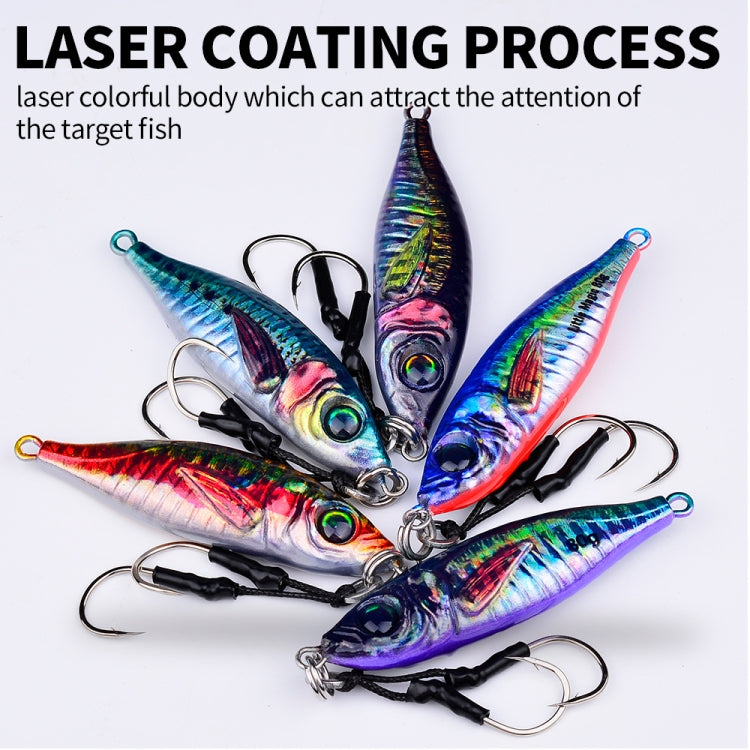 PROBEROS  LF136 Fishing Lure 3D Spray Painted Imitation Bait Long Casting Freshwater Fishing Warbler Bass Leader Lure, Size: 60g(Color E)
